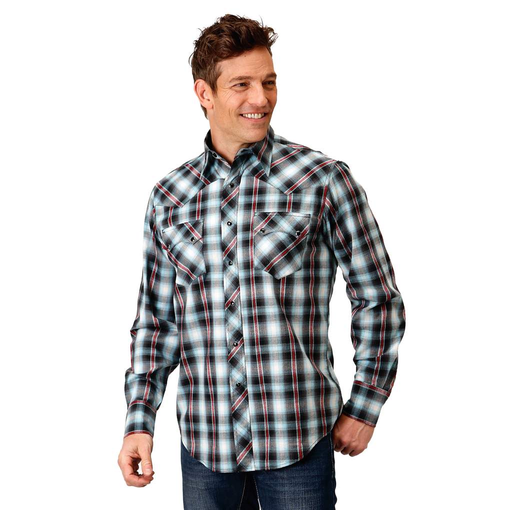 Roper Mens West Made Plaid Shirt 01062756