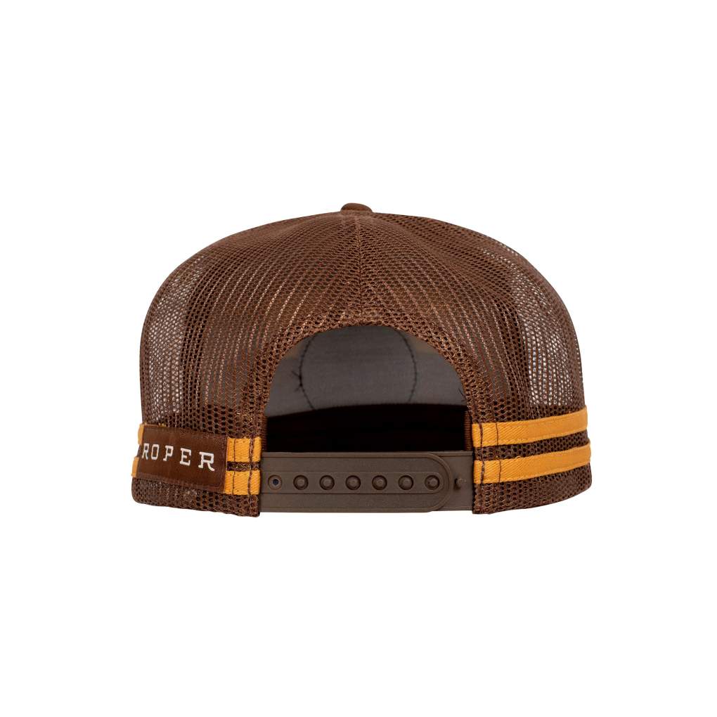 Roper Trucker Plaid Mustard/Brown Trucker Cap