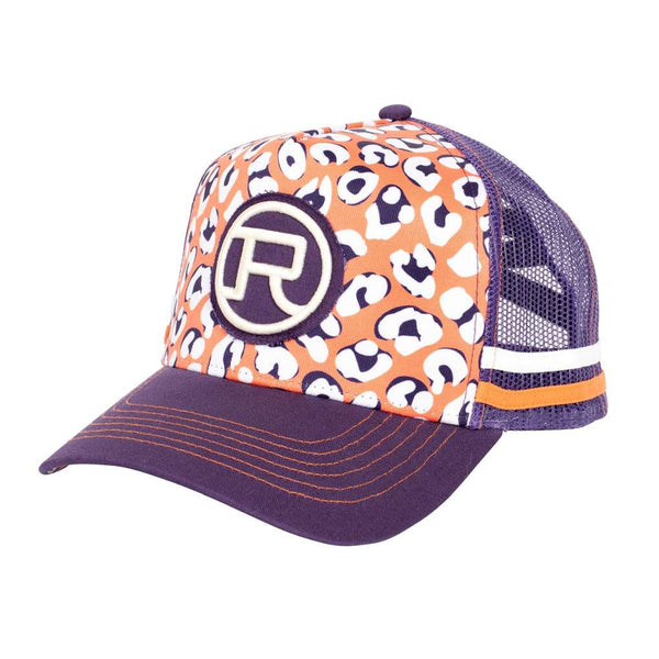 Roper Leopard Print Purple High Pony Tail Cap | The Top Saddlery