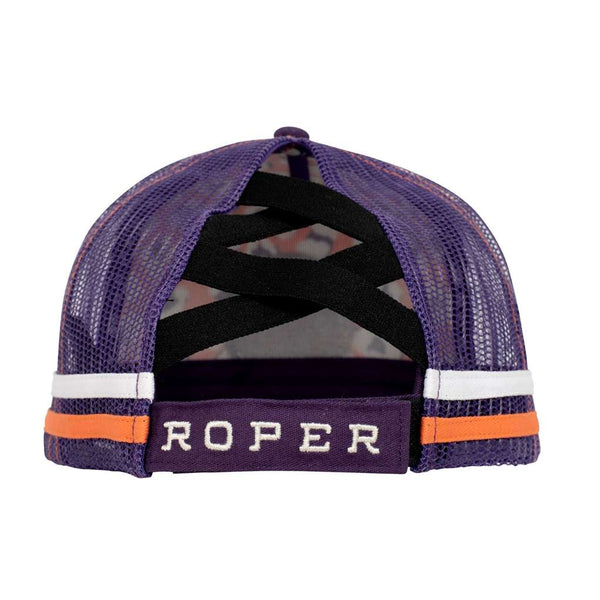 Roper Leopard Print Purple High Pony Tail Cap | The Top Saddlery