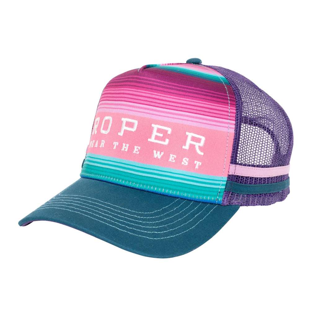 Roper Serape Pink/Blue Trucker Cap
