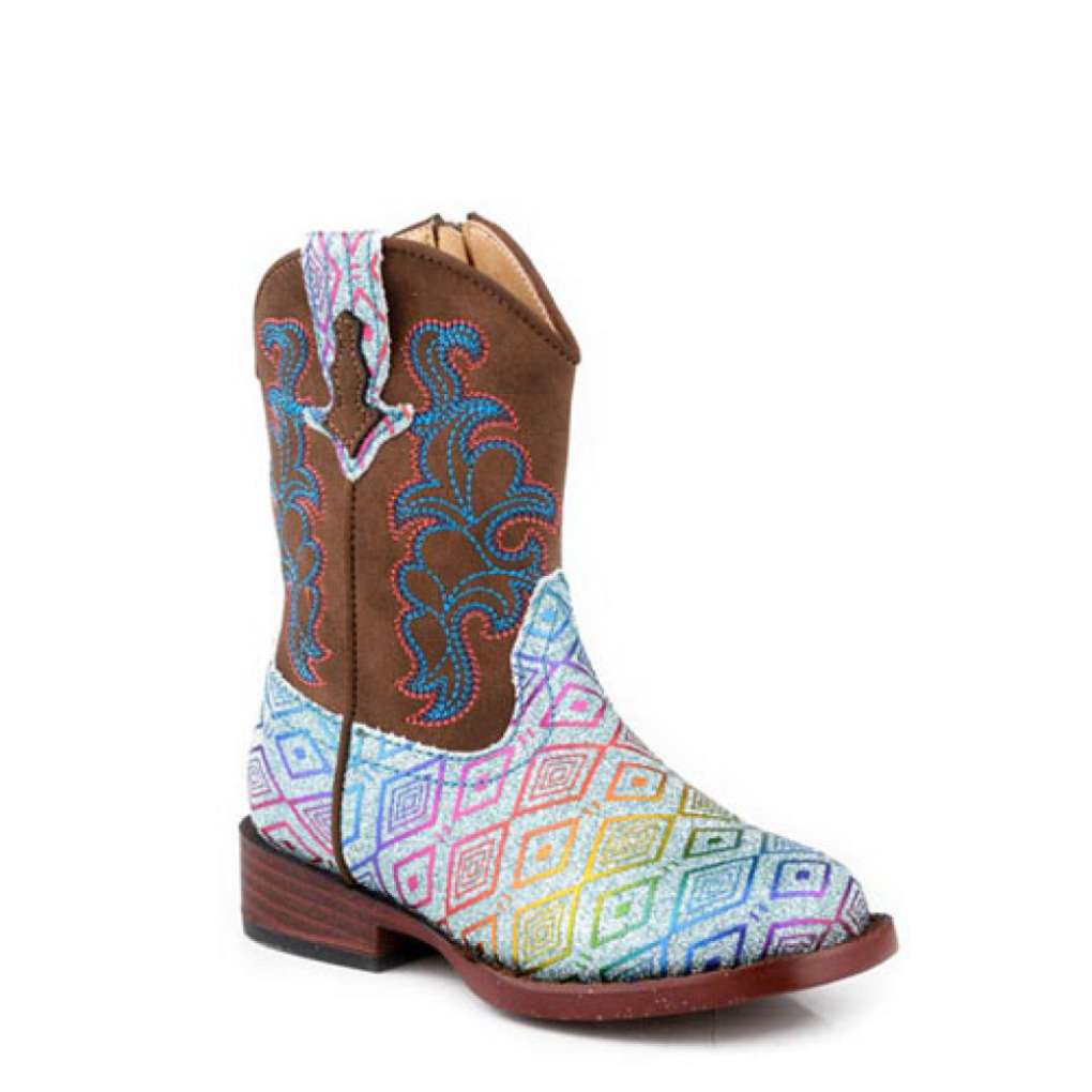 Roper Toddler Glitter Maya Blue Aztec Glitter/Brown