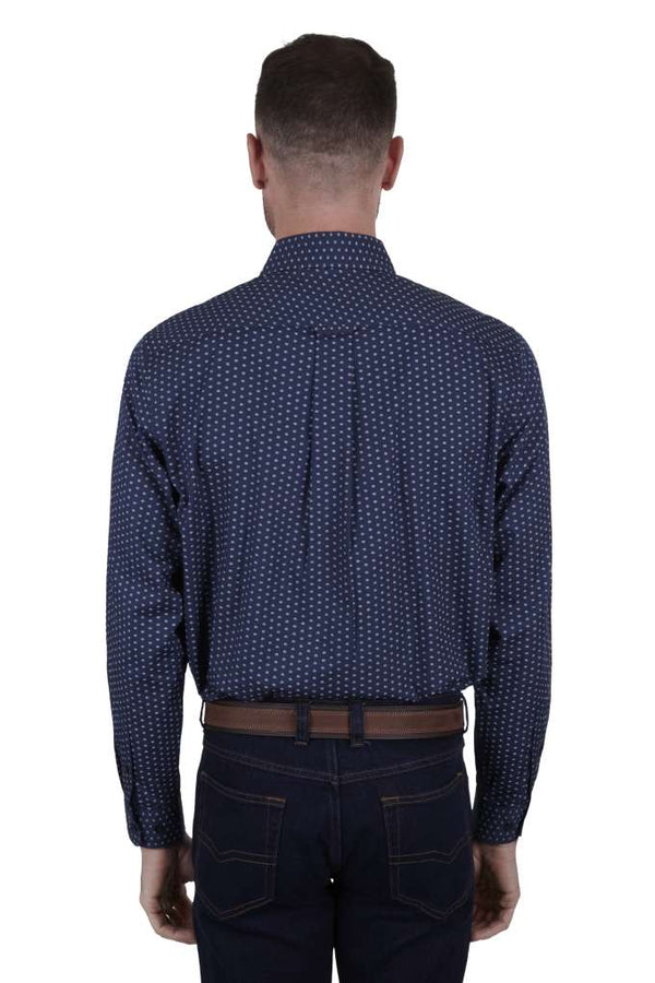 Thomas Cook - Mens Wentworth LS Shirt Royal Blue/Green main image 1