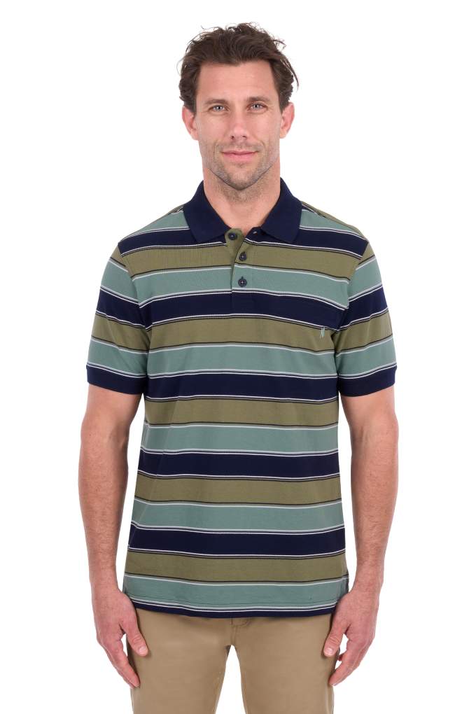Thomas Cook Mens Lawrence Striped Pocket Polo