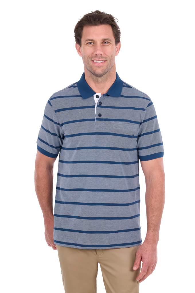 Thomas Cook Mens Troy Striped Pocket Polo
