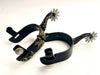 Toprail Black Satin Floral Reining Spur