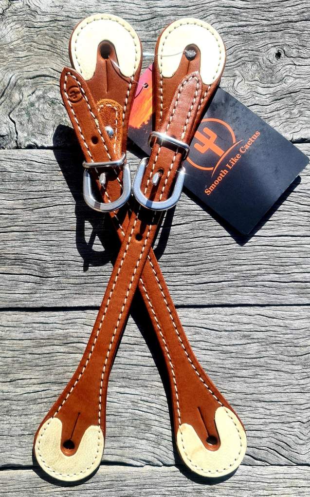 Toprail Spur Strap with Rawhide cover