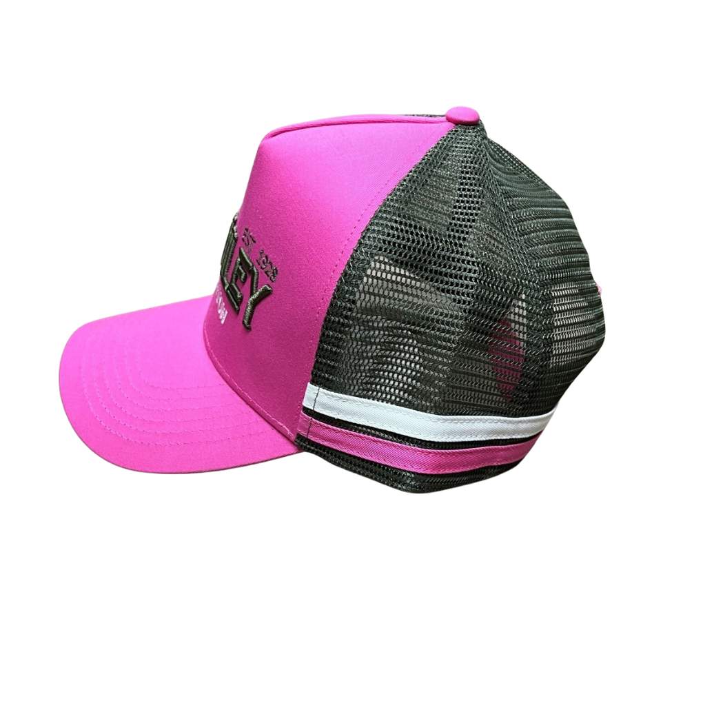 H &amp; H Hot Pink &amp; Olive Trucker Cap