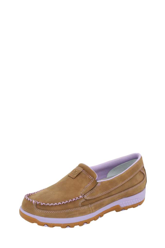 Twisted X Ladies Cellstretch Slip on Brown/Lilac