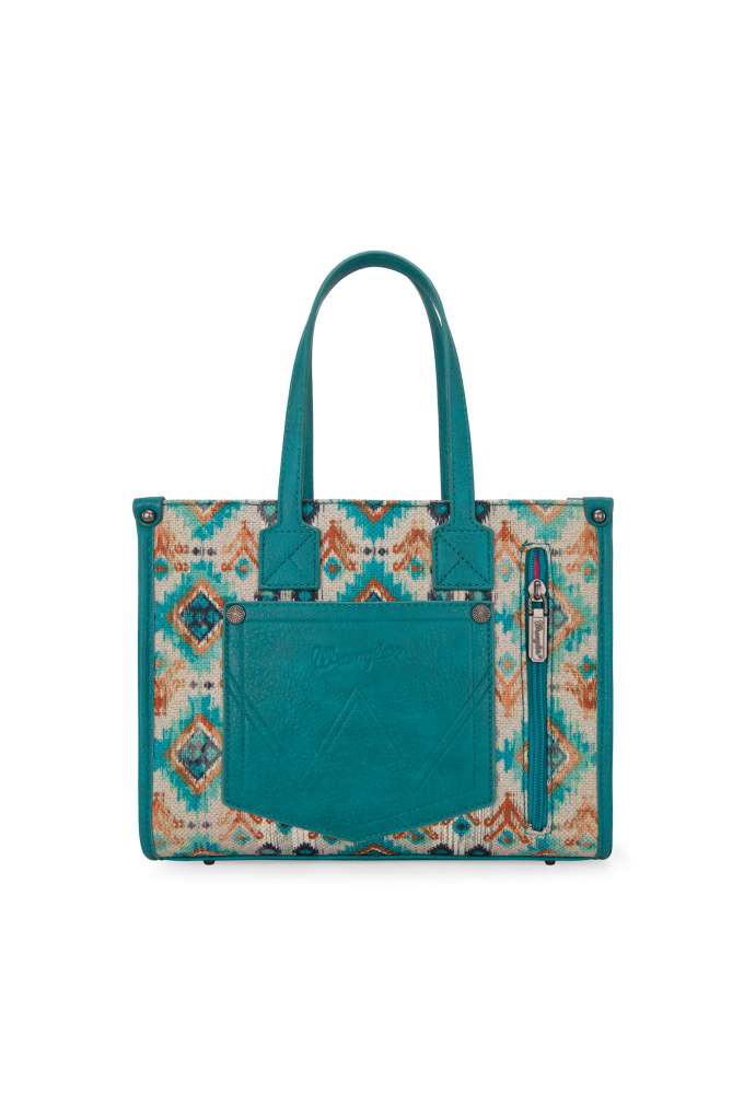 Wrangler Aztec Crossbody Tote Bag Turquoise