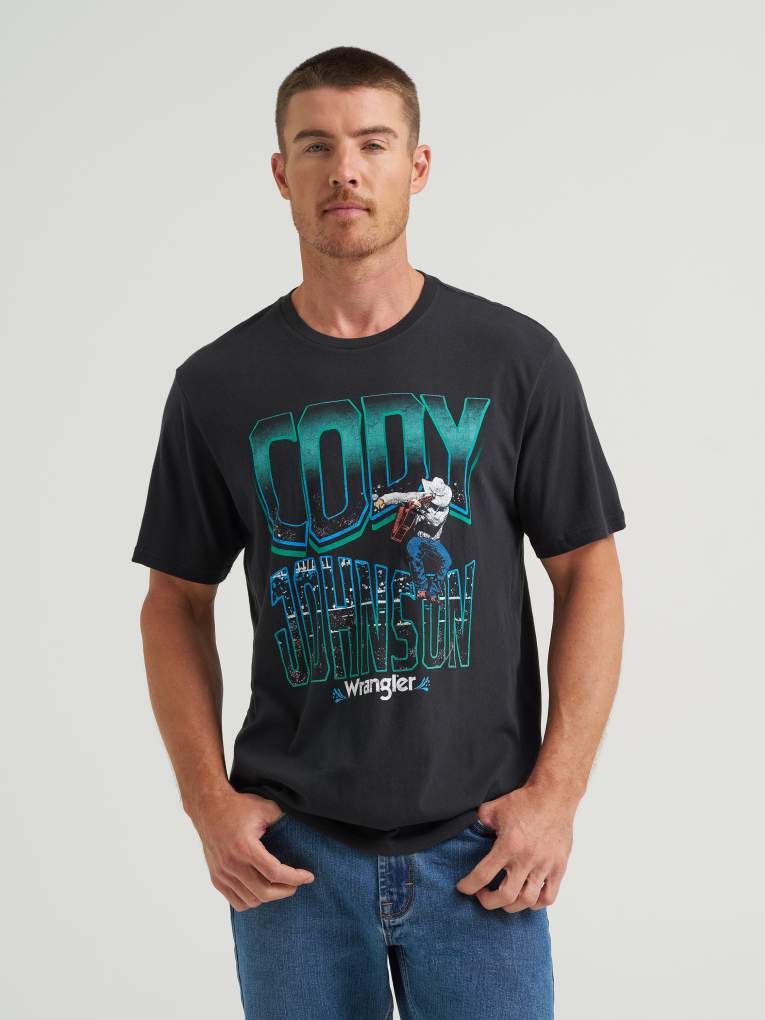 Wrangler Mens Cody Johnson Tee Jet Black