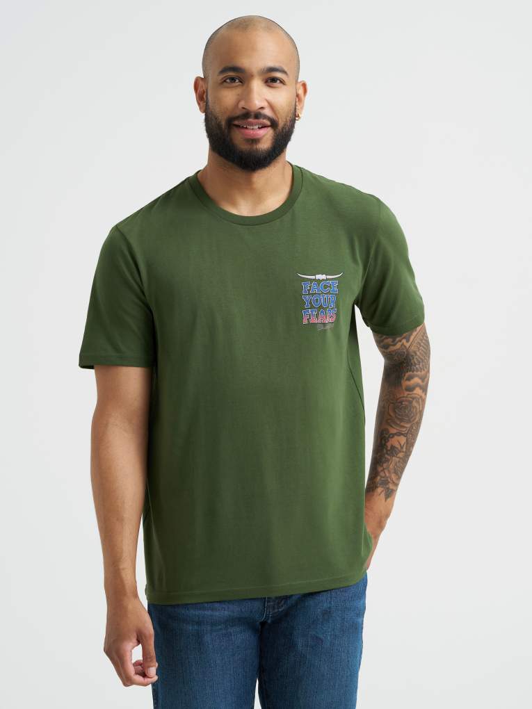 Wrangler Mens Face Your Fears Tee
