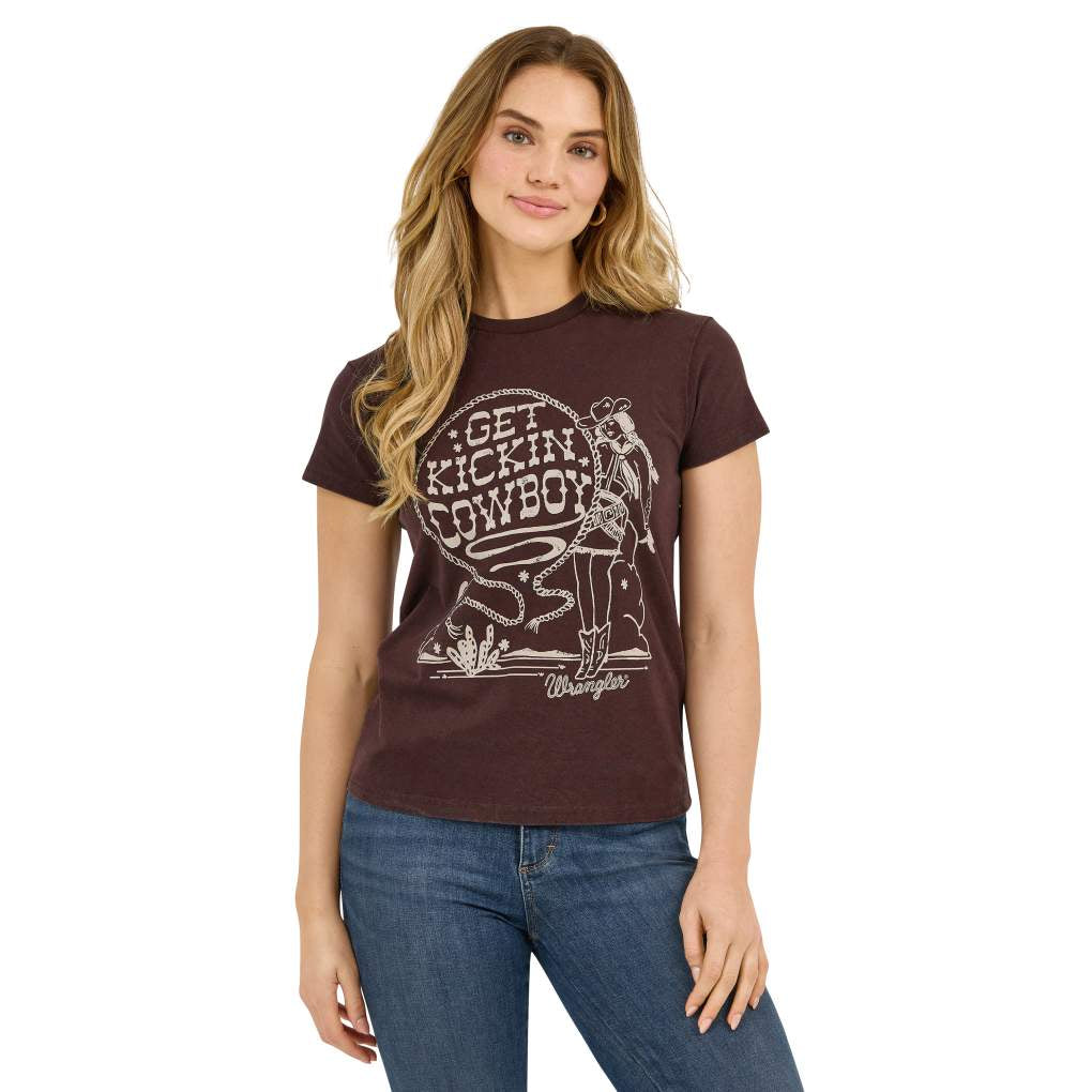 Wrangler Ladies Get Kickin Cowboy Tee