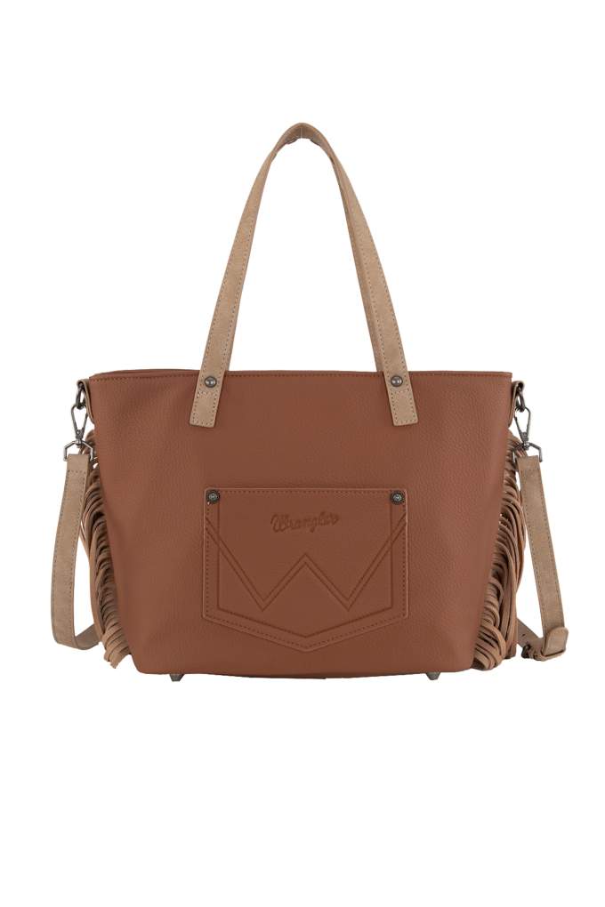 Wrangler Indiana Fringe Tan Tote Bag
