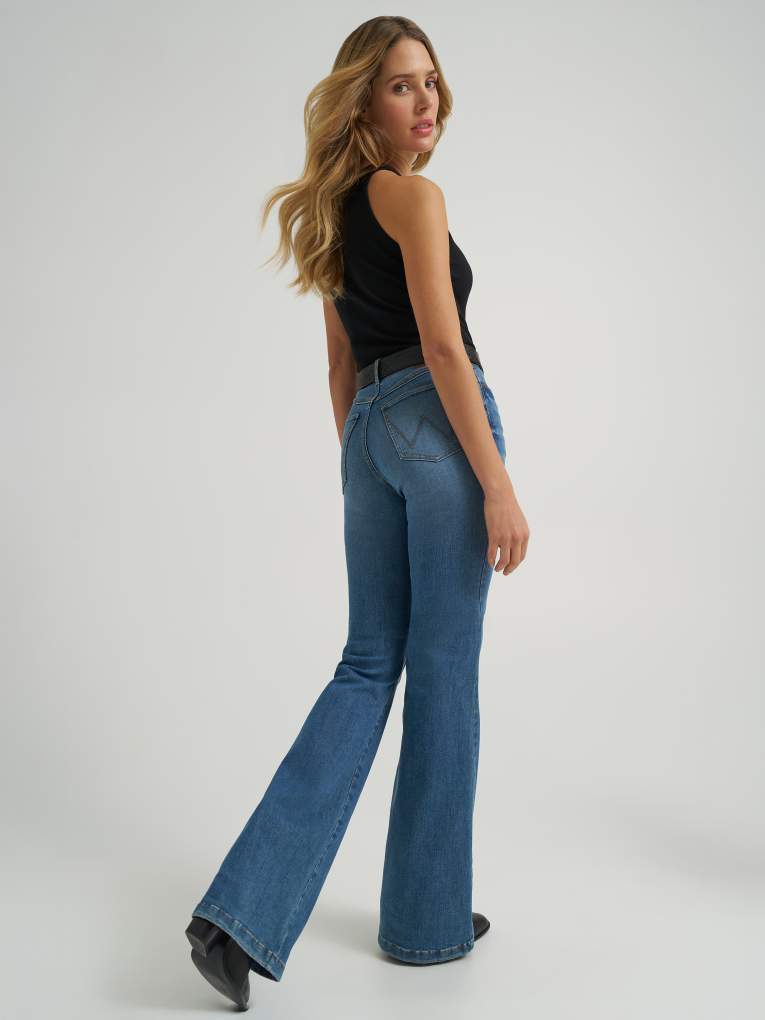 Wrangler Ladies Bespoke 112379506 High Rise Flare Jeans