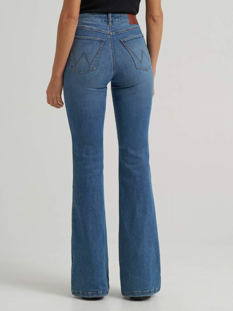 Wrangler Ladies Bespoke 112379506 High Rise Flare Jeans