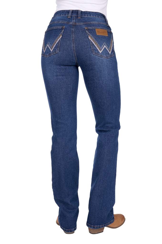 Wrangler Ladies Laura Hi Rise Bailey Boot Cut Jeans
