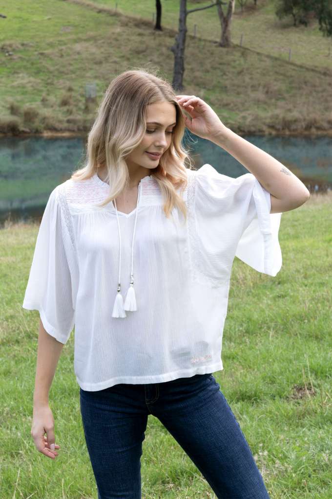 Wrangler Ladies Shelly Blouse Short Sleeve