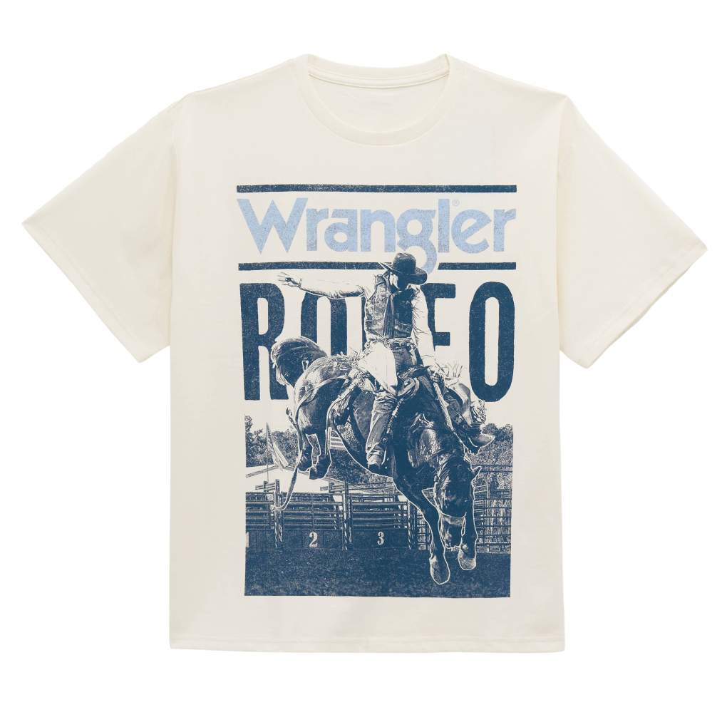 Wrangler Ladies Rodeo Girlfriend Fit Tee Egret