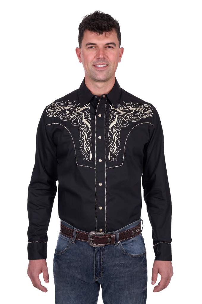 Wrangler Mens Carlos Embroidered Shirt