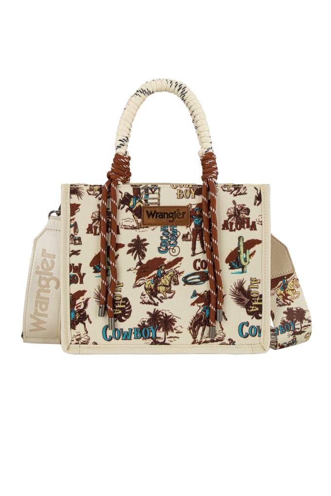 Wrangler Rodeo Print Crossbody Natural Bag
