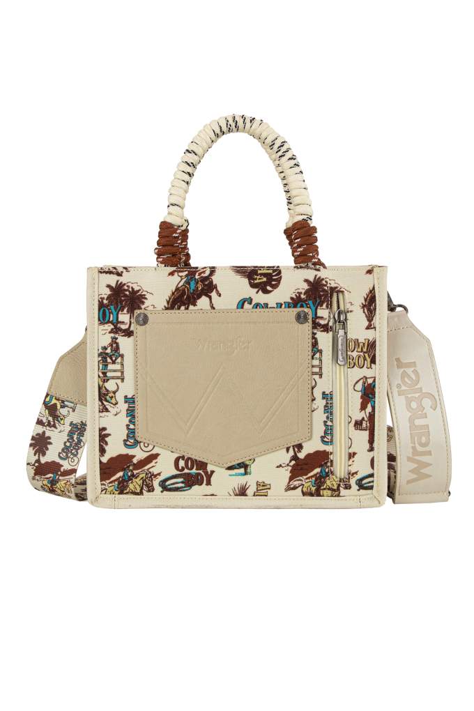 Wrangler Rodeo Print Crossbody Natural Bag