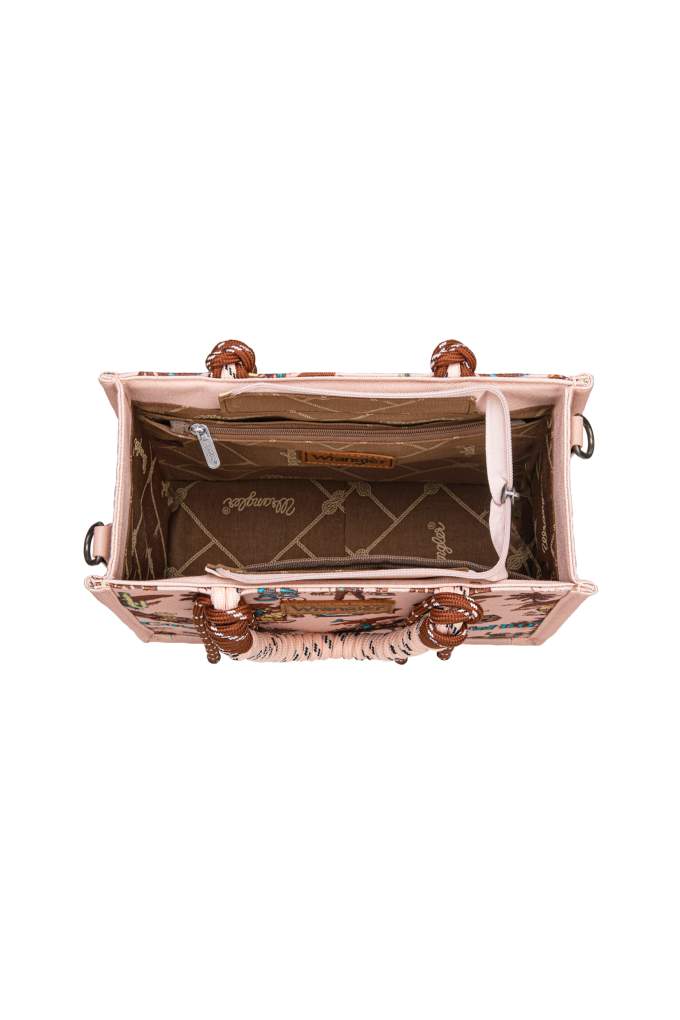 Wrangler Rodeo Print Crossbody Pink Bag