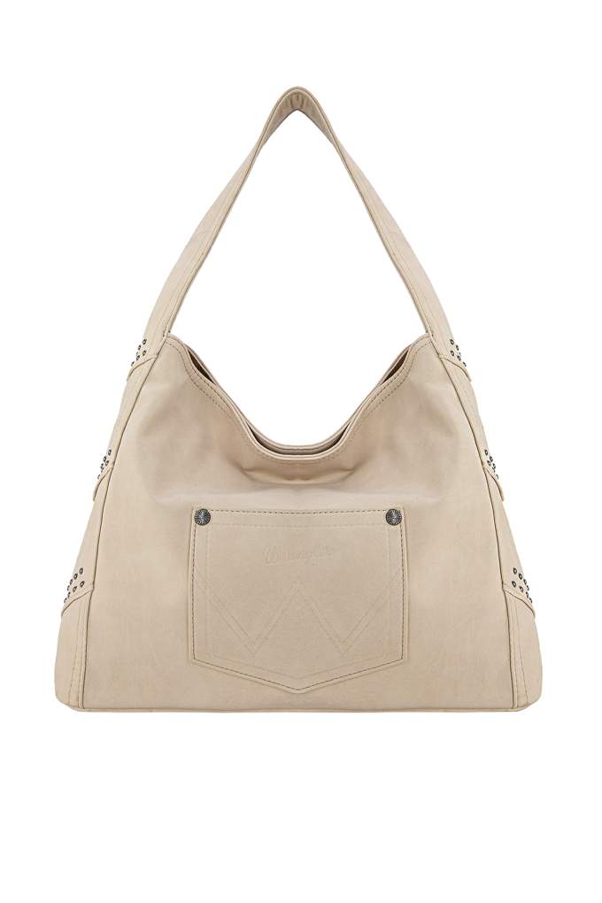 Wrangler Shiloh Fringe Beige Studded Bag