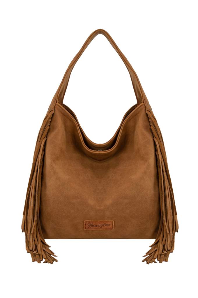Wrangler Shiloh Fringe Tan Studded Bag