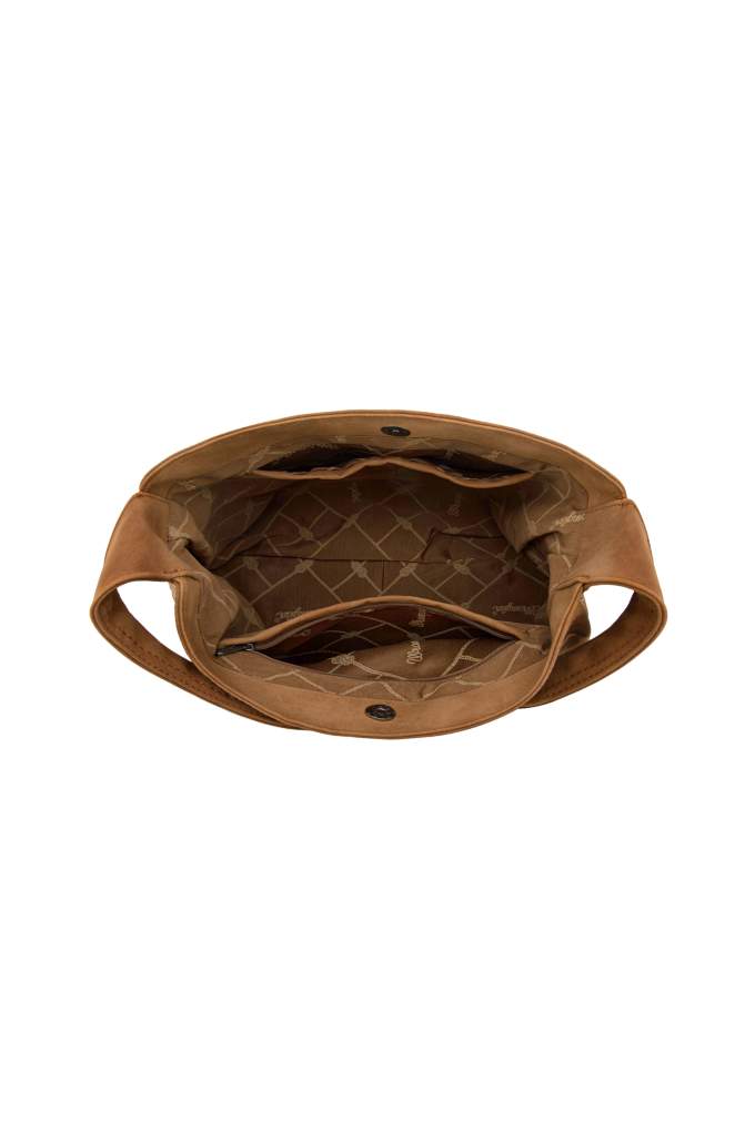 Wrangler Shiloh Fringe Tan Studded Bag