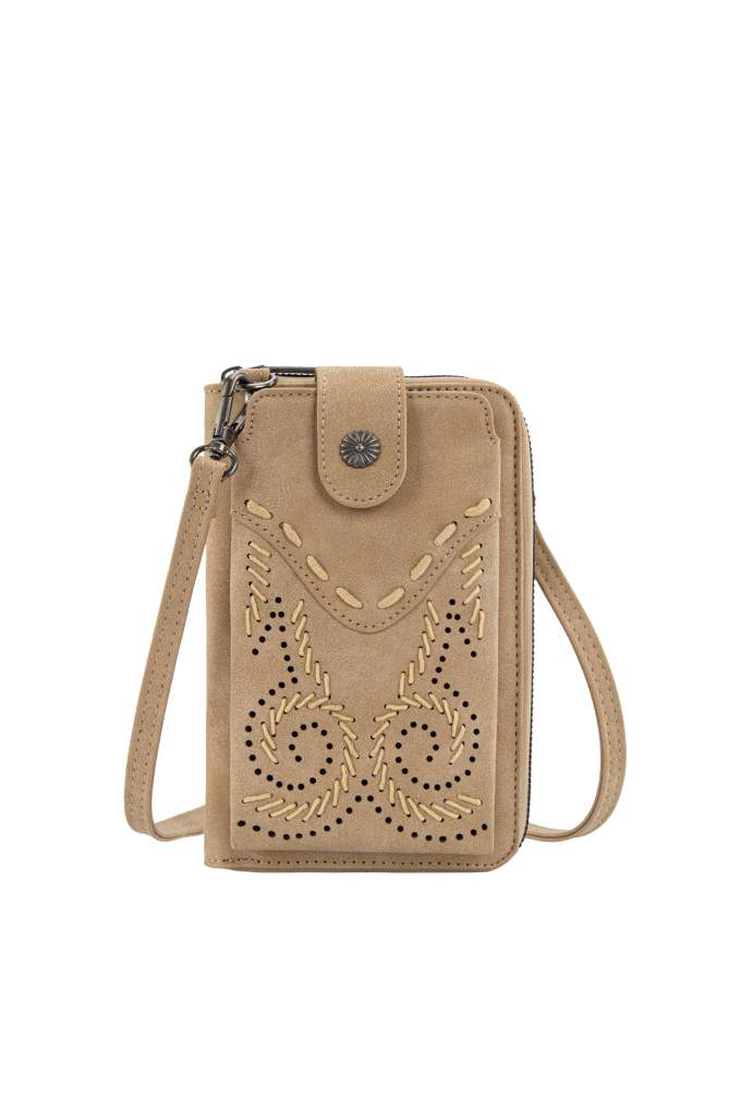 Wrangler Swirl Phone Wallet Bag Natural