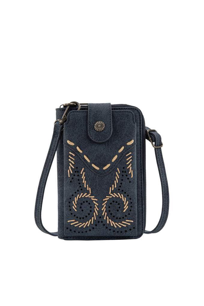 Wrangler Swirl Phone Wallet Bag Navy