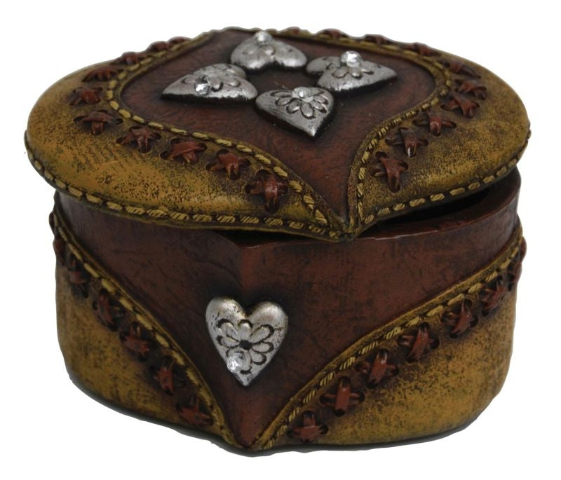 Pure Western Oval Hearts Jewellery Box Small