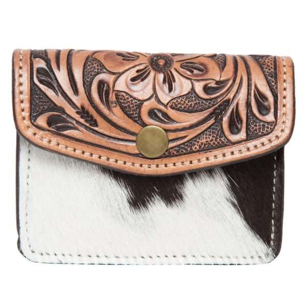 Design Edge Chile Tooled Leather Cowhide Purse Brown