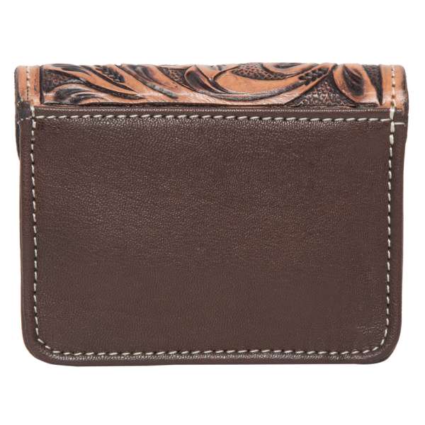 Design Edge Chile Tooled Leather Cowhide Purse Brown