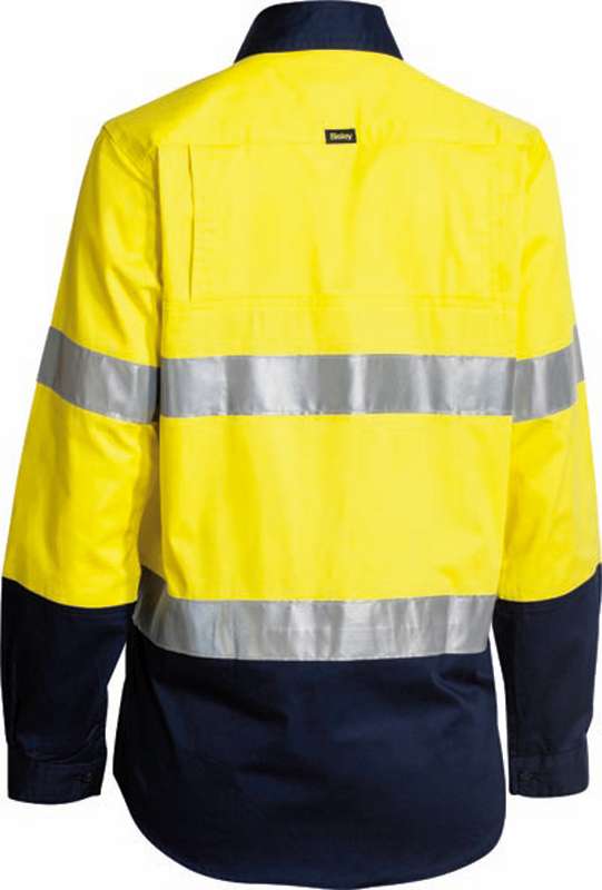 Bisley 4 Pk Hi Vis 2 Tone Lightweight Shirt With 3M Tape Bs6896