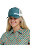 Cinch Ladies Teal Print Trucker Cap