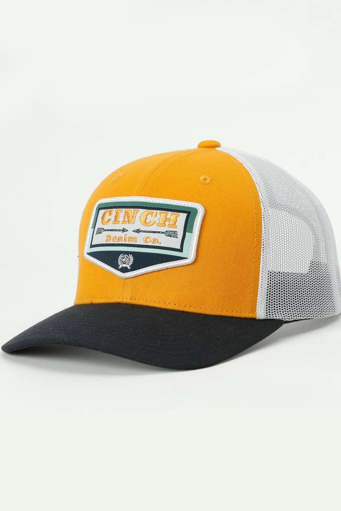 Cinch Mens Denim Co Gold Navy Cap