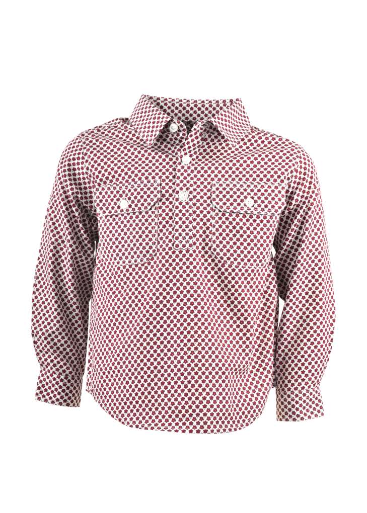 Hard Slog Kids Finley Half Placket Shirt