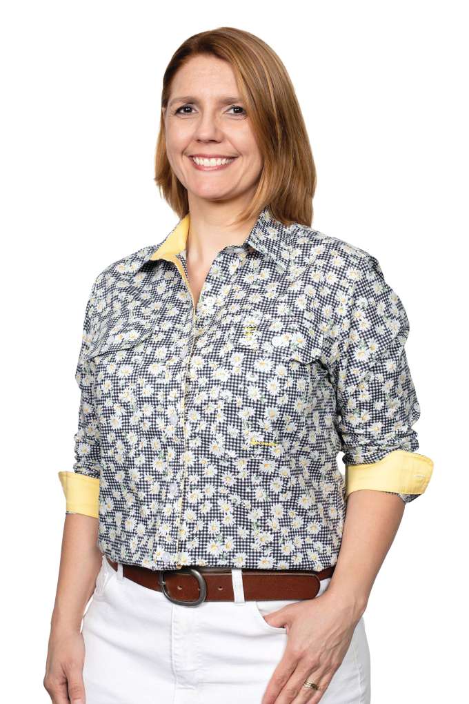 JCA Girls Harper Black White Daisies Half Button Shirt