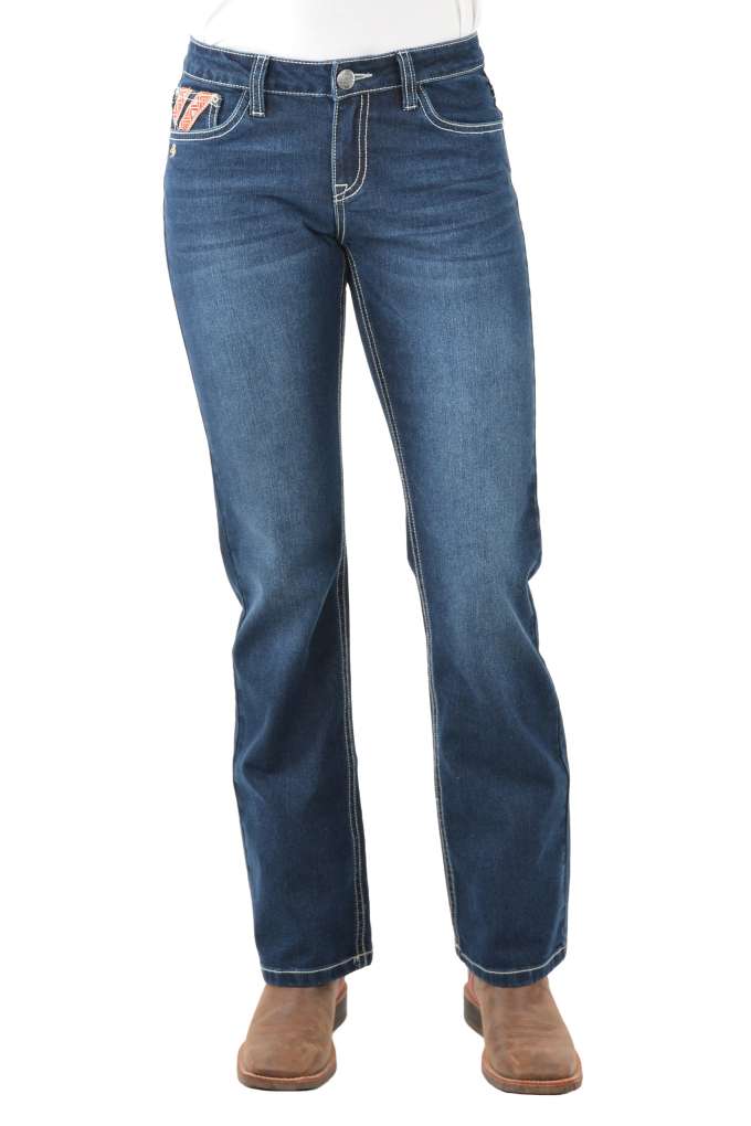 Pure Western Ladies Aztec Boot Cut Jeans