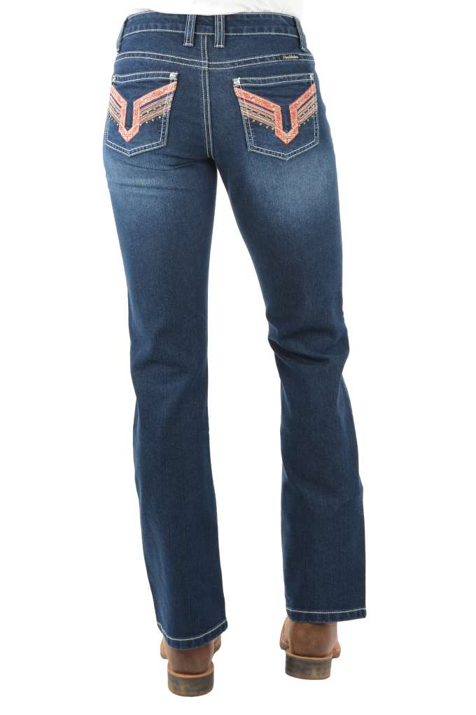 Pure Western Ladies Aztec Boot Cut Jeans