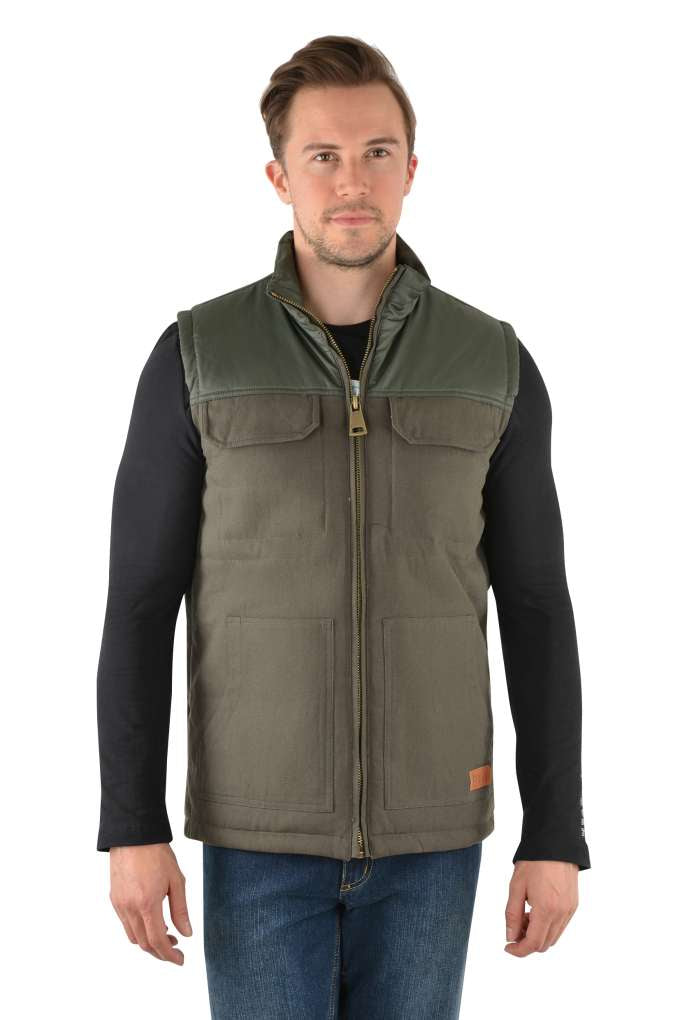 Pure Western Mens Cameron Canvas Vest