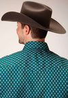 Roper Mens Amarillo Diamond Print Western Shirt