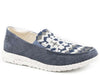 Roper Ladies Hang Loose Slip On Denim Blue Aztec Canvas