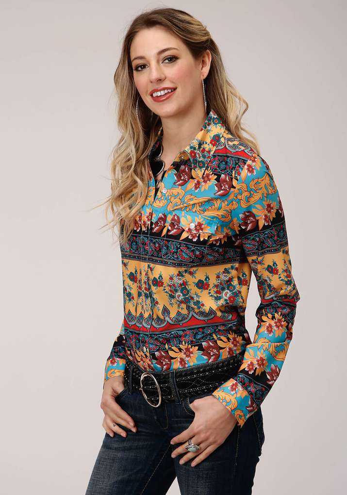 Roper Ladies Studio West Floral Shirt