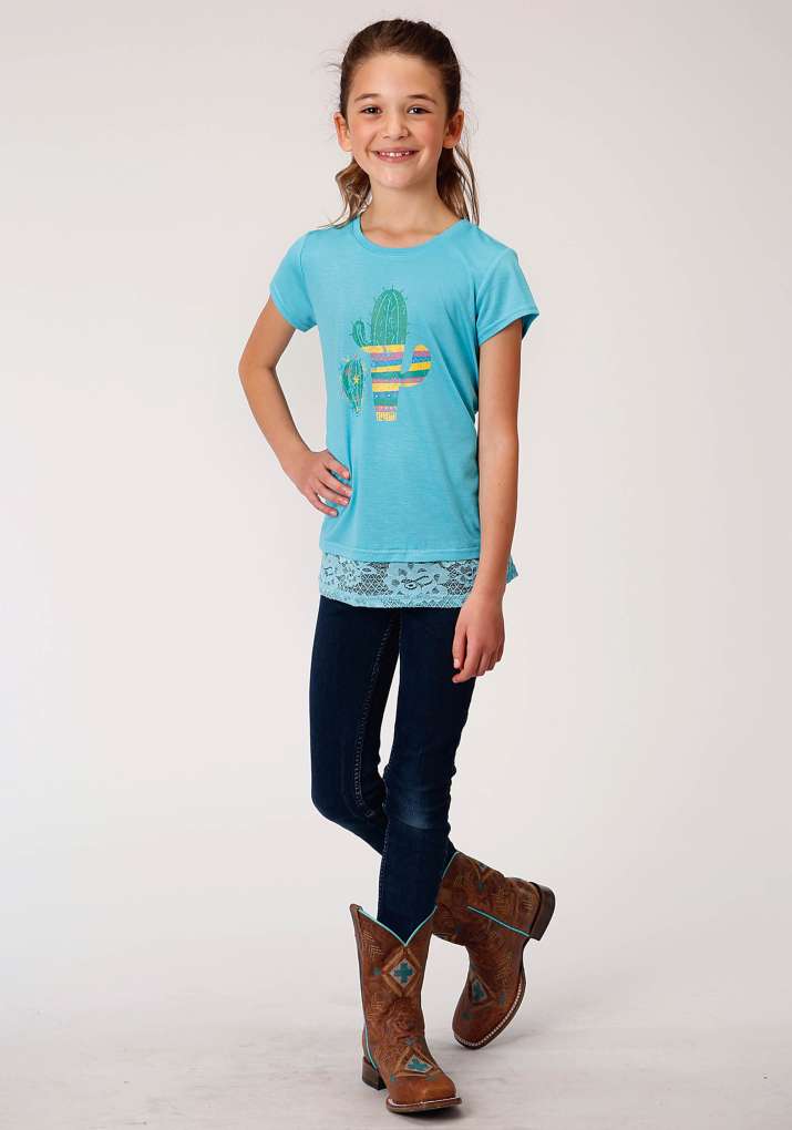 Roper Girls Five Star Cactus Tee