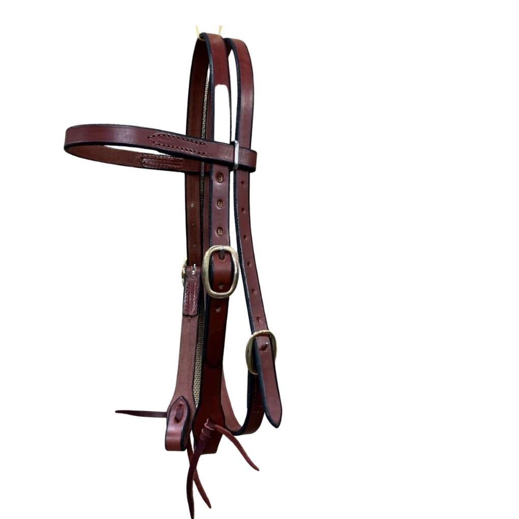 Tts Western Headstall Brass Buckles