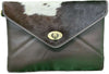 Design Edge Vienna Envelope Clutch Dark Brown