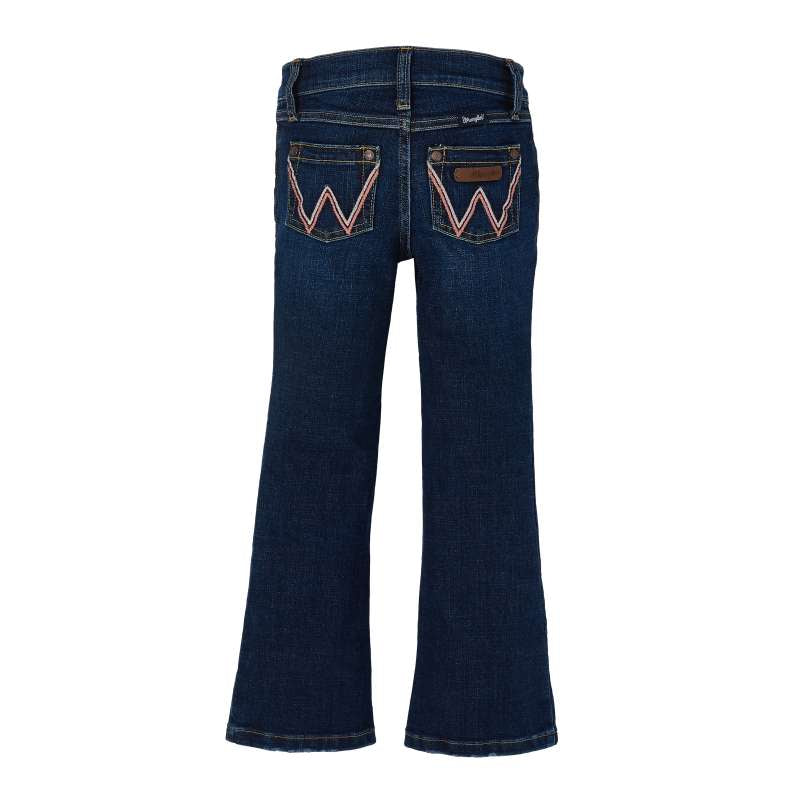 Wrangler Girls Boot Cut Jeans Indigo